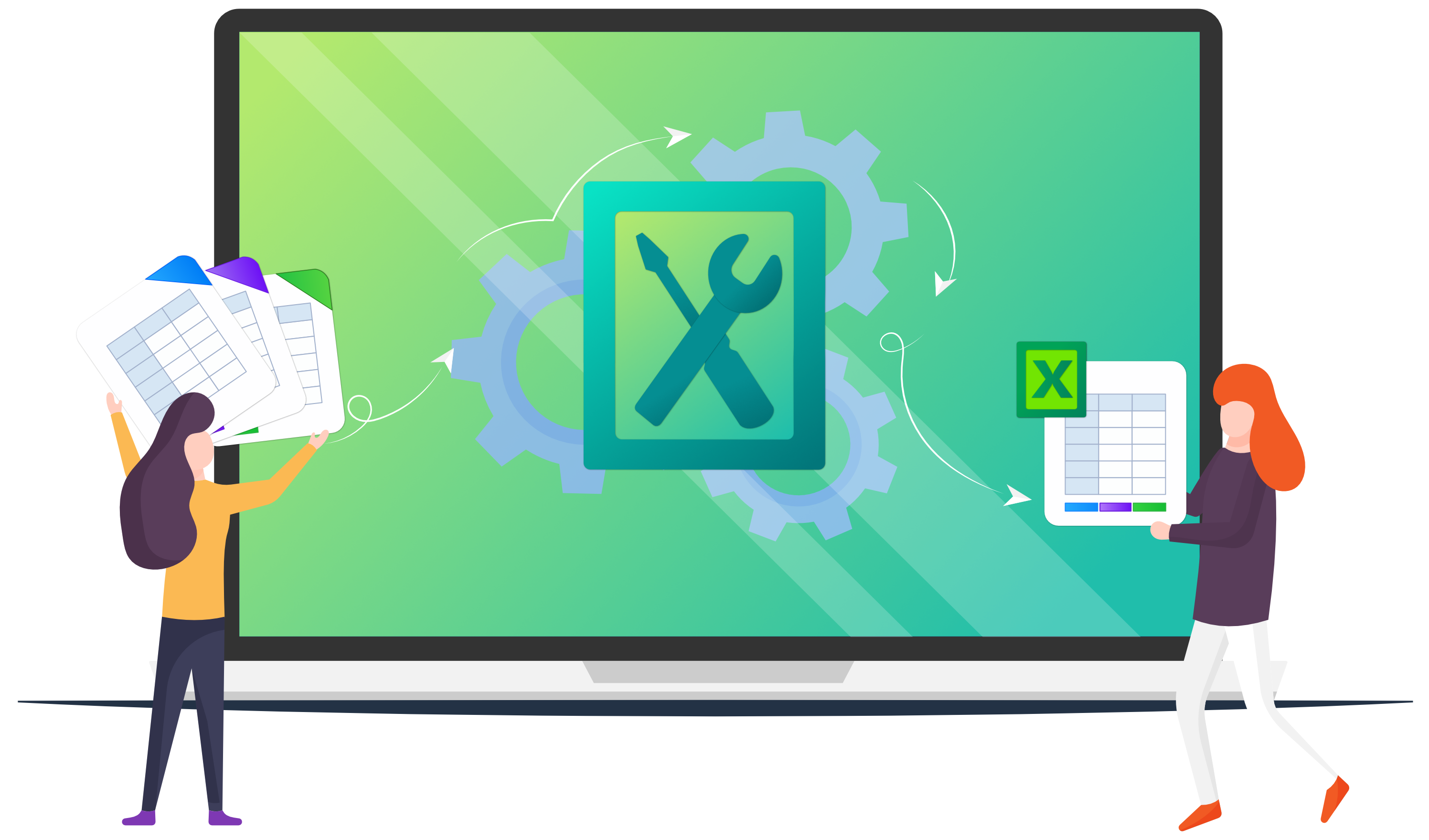 Excel Mapper überführt strukturierte Excel-Daten in eine Excel-Datei mit mehreren Tabellenblättern